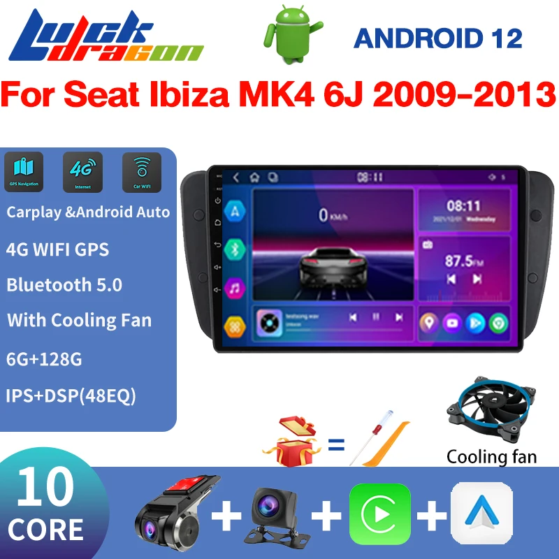 

Carplay Android auto For Seat Ibiza MK4 6J 2009-2013 Autoradio Car intelligent System 4G WIFI GPS Navigation MultimediaCar Radio