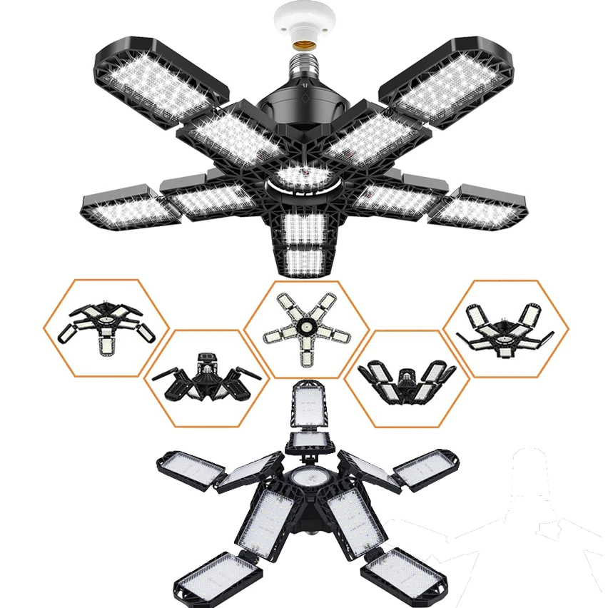 Luci Per Garage Da 15000 Lumen Potente Lampada Da Lavoro A Soffitto A Led Da 150W Per Officina Di Illuminazione Magazzino Garage Con Luci Industriali 