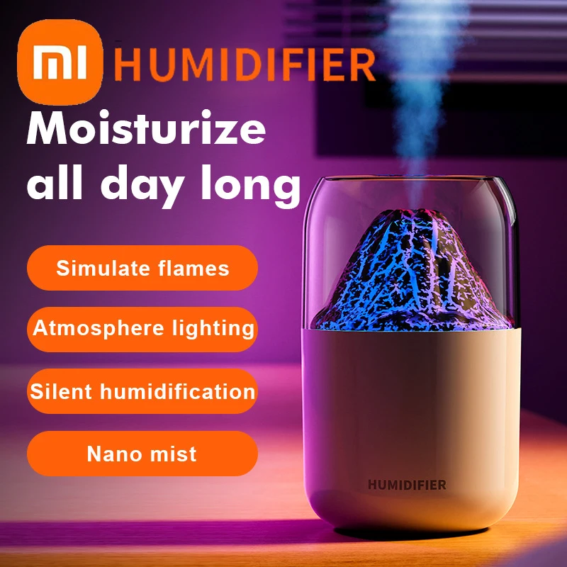 

Xiaomi Original Aroma Diffuser Air Humidifier Ultrasonic Cool Mist Maker Fogger Led Essential Oil Flame Lamp Mist Difusor New