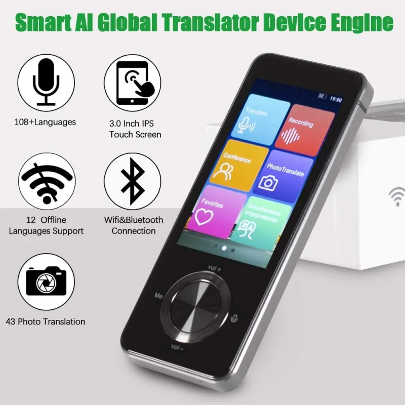 

M9 Language Translator Device 107 National Languages Intelligent Translator Real-time Voice, Recording, Text Translation Device