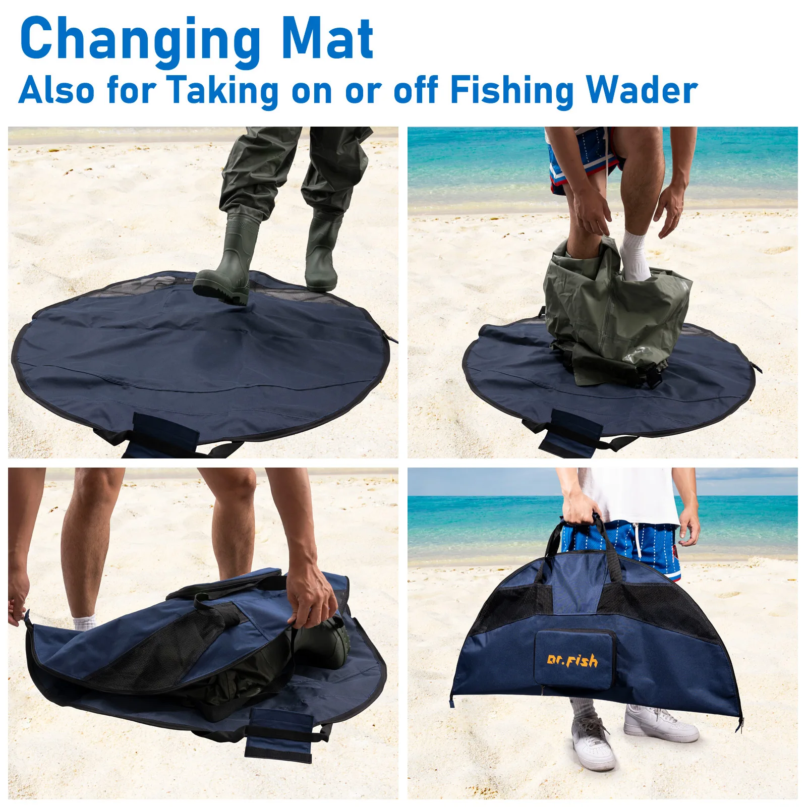 Taco Wader Bag Packable Fishing Bag Waterproof Wader Boots Storage Changing  Pad Wading Bag for Surfing Hunting Hiking Camping