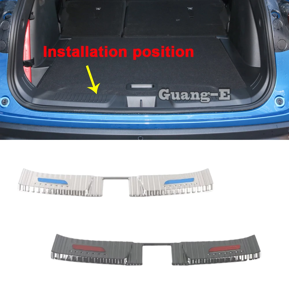 

For Chevrolet Trax Seeker 2022 2023 2024+ Car Rear Bumper Guard Threshold Pedal Strip Sill Cover Trim Frame Steel Accessories