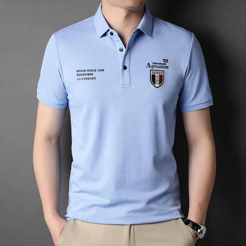 

Summer Embroidery Male Polo Shirt Classic Tshirts for Men Lapel 2022 Luxury Designer Tops Slim Fit Polos Men's Clothing Top Logo