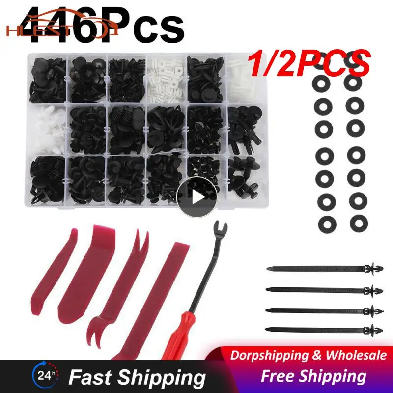 

1/2PCS New ArrivalRed Portable Auto Car Radio Panel Door Clip Panel Trim Dash Audio Removal Installer Pry Kit Repair Tool