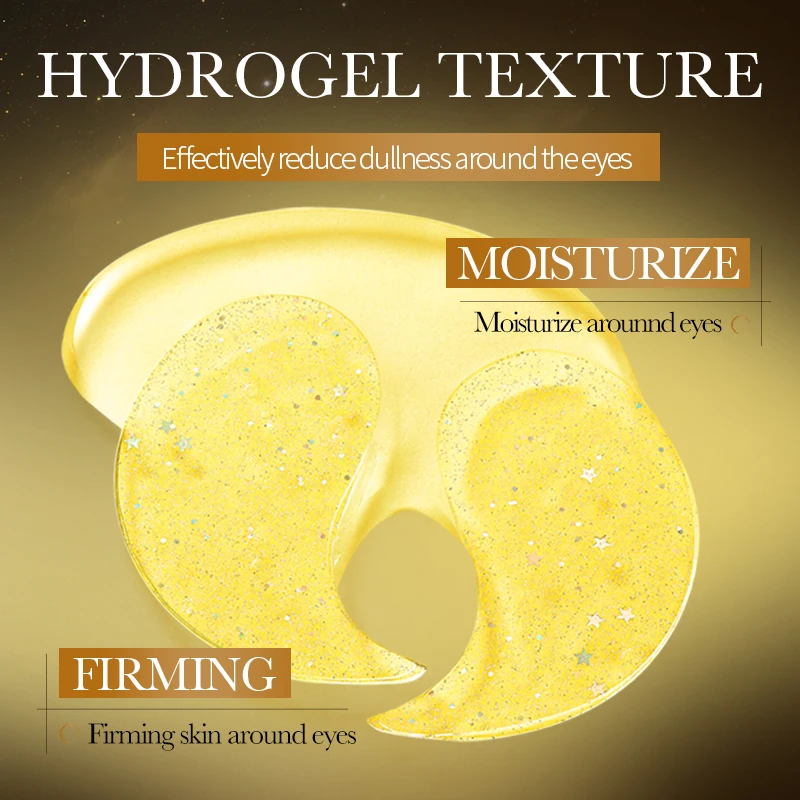 60pcs SADOER Vitamin C Crystal Collagen Eye Mask Anti Dark Circles Under Eyes Moisturizing Anti-Wrinkles Anti-Aging Eye Patches