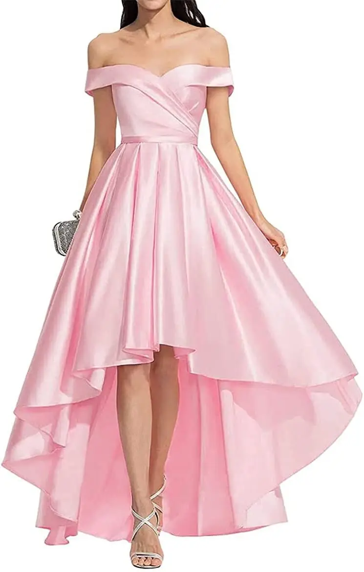 

Соблазнительные плиссированные вечерние платья до ключиц с вырезом-лодочкой раскрывающий Выпускной халат простое короткое спереди длинное сзади Элегантное коктейльное платье