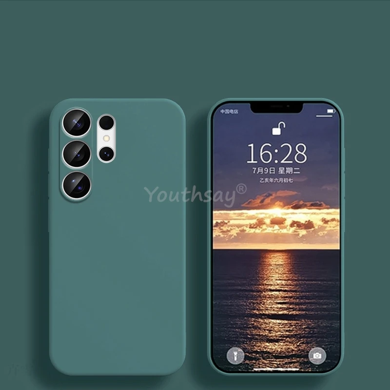 Liquid Silicone Plain Case - Soft TPU Anti-Drop Protector Cover
