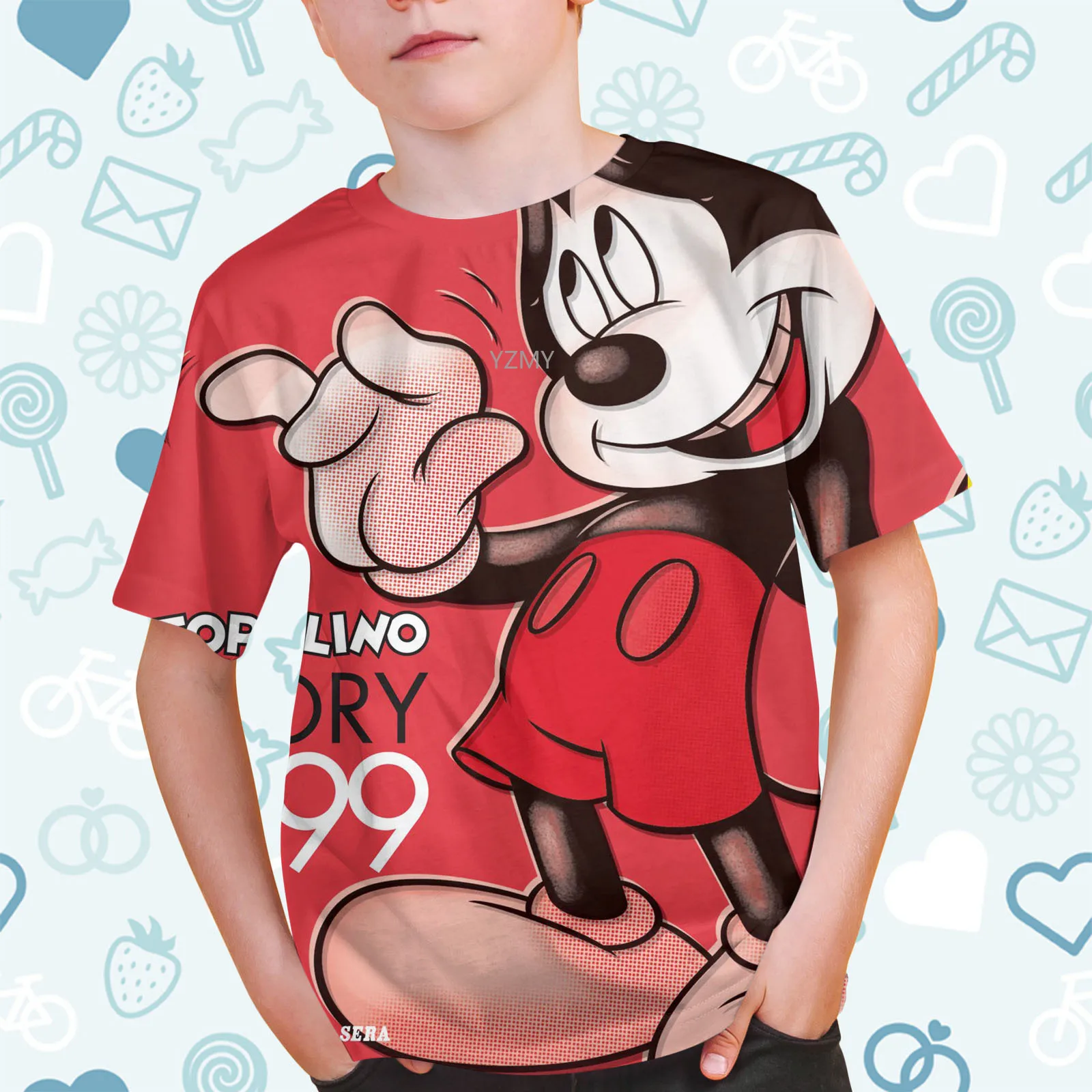 Summer Disney Mickey Mouse Cartoon Clothes Tee Top Children Funny Cute Clothing Boys Girls Fashion Casual Kids T-shirts - Image 4