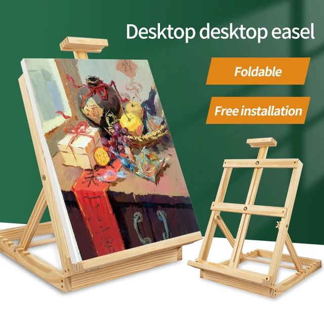 1Pcs Portable Desktop Folding Easel Wooden Artist Desk Easel For Sketch Oil  Painting Watercolor Drawing Art Supplies Tool - AliExpress