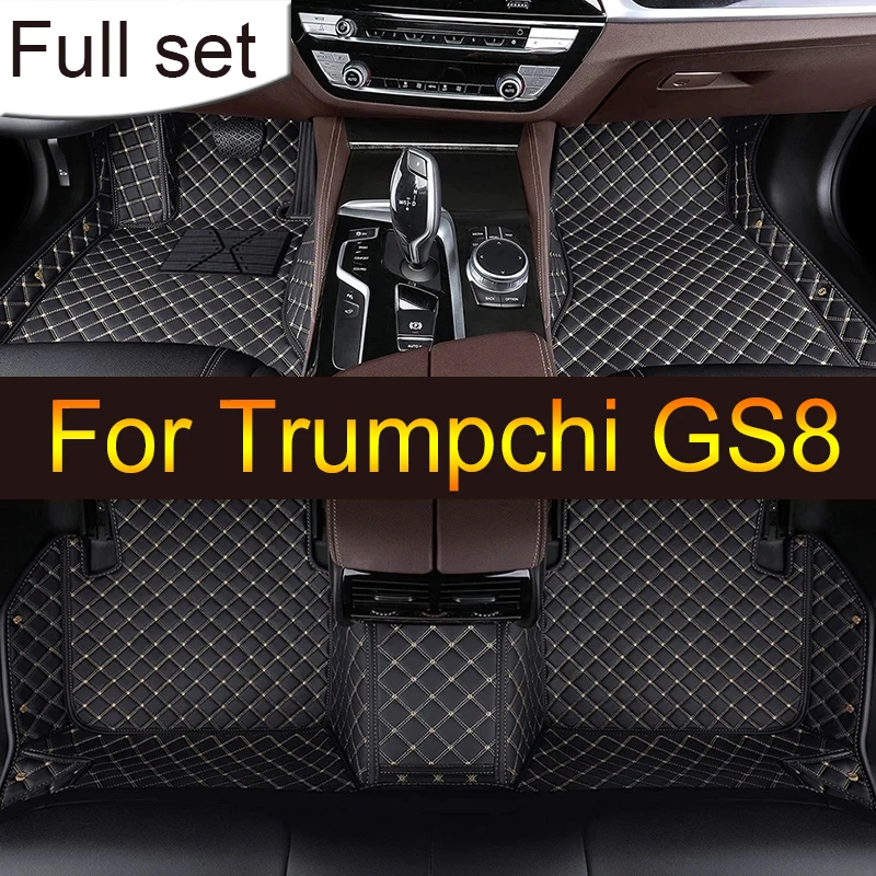

Автомобильные коврики для GAC Trumpchi GS8, семь сидений, 2020, 2021, индивидуальные автомобильные подкладки для ног, искусственная Обложка, аксессуары для интерьера