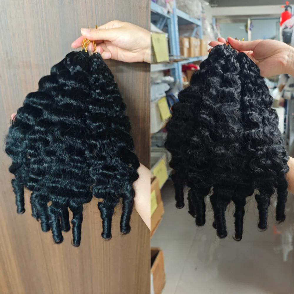 Extensioni di Capelli Umani Ricci Burmesi 100% Pre-Separate 12A Brasiliane Vendita all'Ingrosso - immagine 2