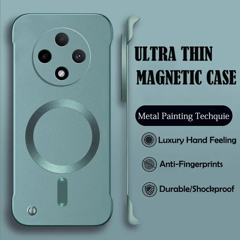 Luxury Magnetic Magsafe Wireless Charging Phone Case with Protective Bumper
