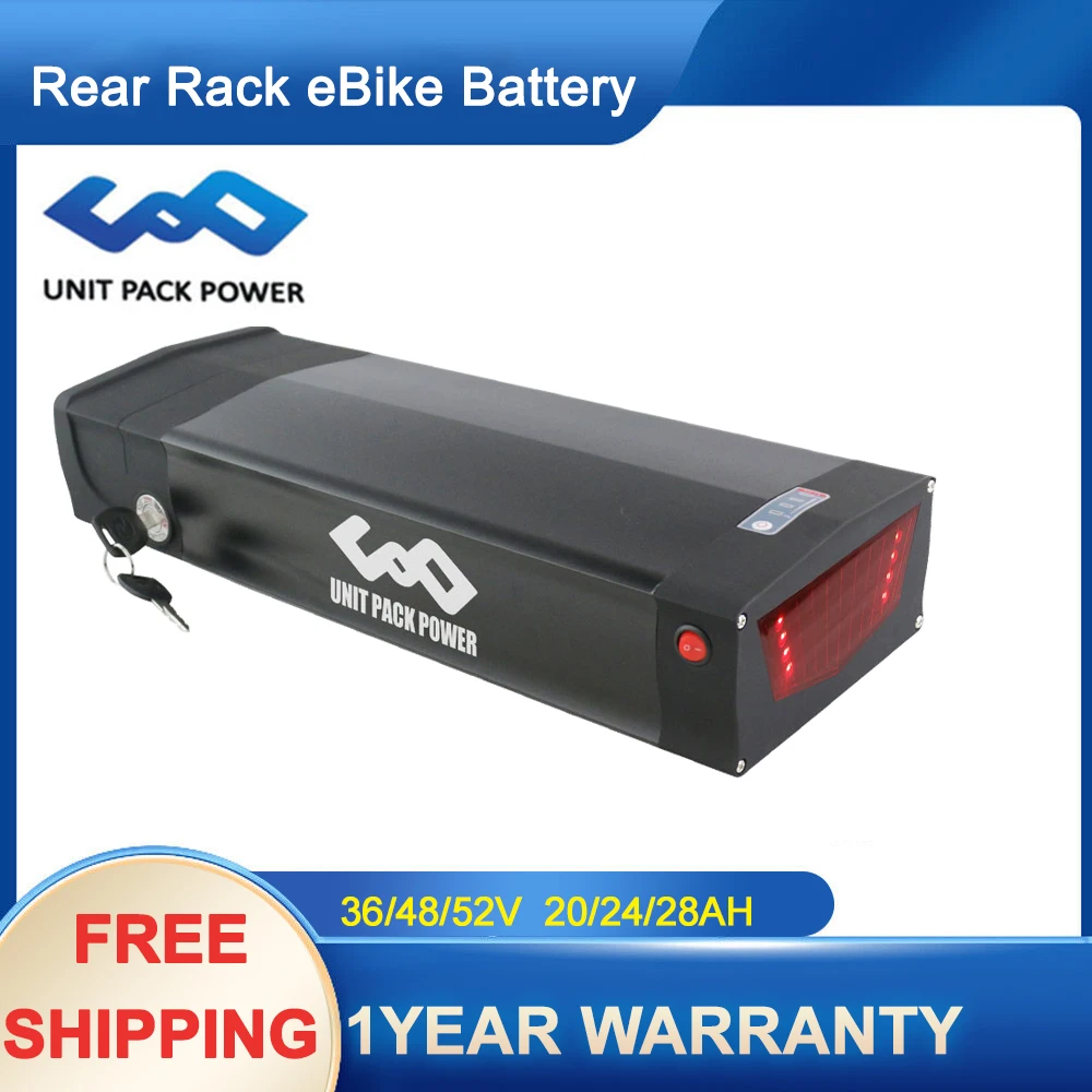 Rear Rack eBike Battery 48V 20Ah ebike battery 36V 35AH 52V 24AH18650 ...