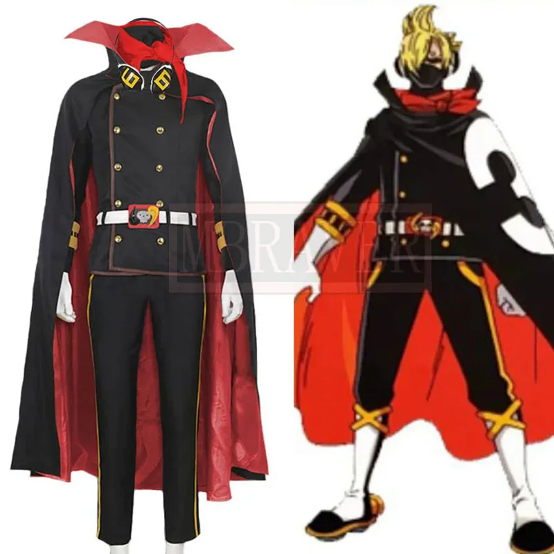 

Vinsmoke Sanji Germa 66 Cosplay Combats Costume Halloween Christmas Party Uniform Custom Made Any Size
