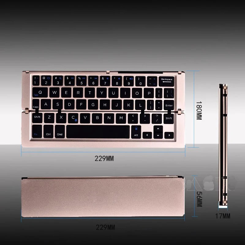 Portable Mini Folding Bluetooth Wireless Keyboard for Samsung Z Fold 5 4 32 Tablet Laptop PC IOS Windows Android Foldable Keypad