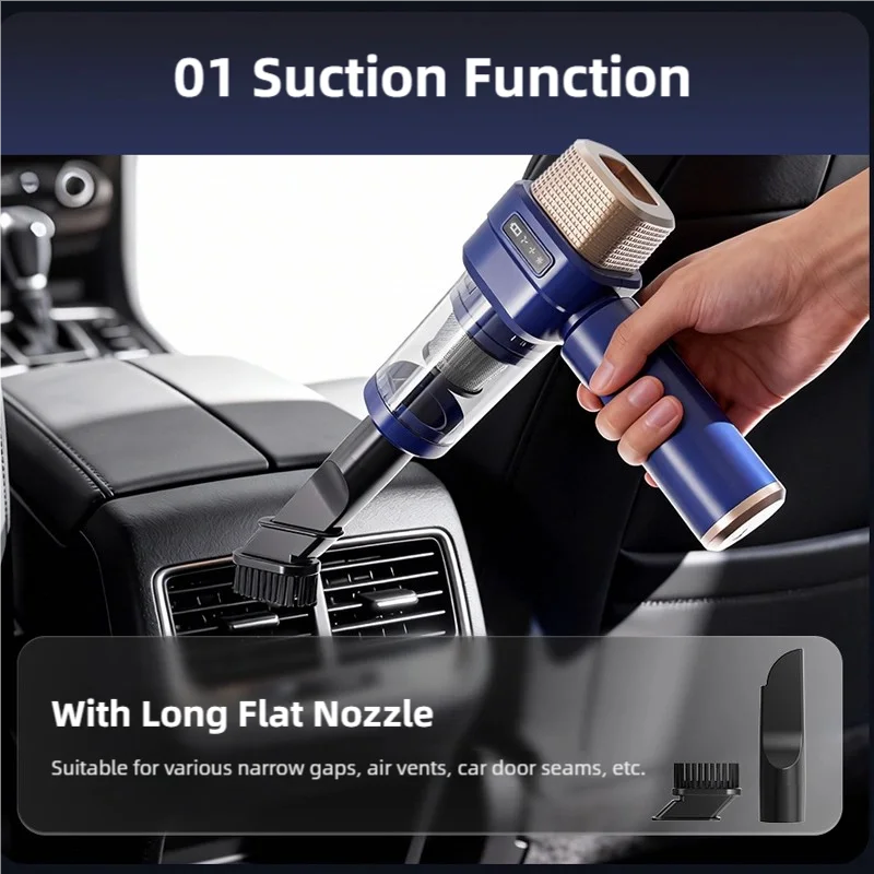 TINSOL 22000PA 3-in-1 Car Vacuum Cleaner Portable Handheld Car Cleaner Strong Suction Mini Wireless Handheld Vacuum Cleaner 5