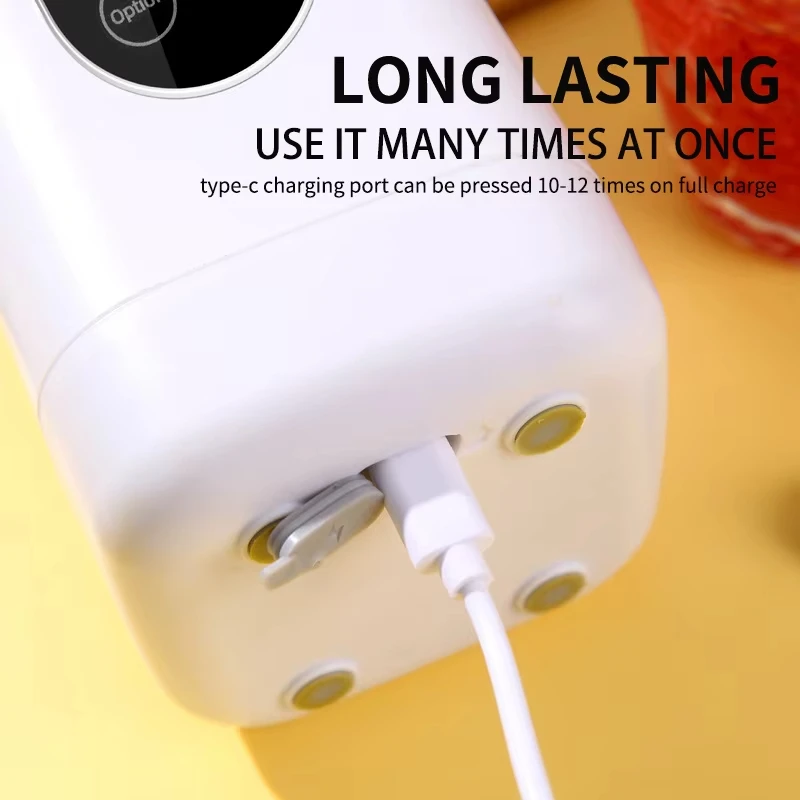 Electric Blender Rechargeable Portable Juicer USB Charging Hand Blender Electric Fruit Juicer 12 Blades Crushed Ice Juicer Cup 5