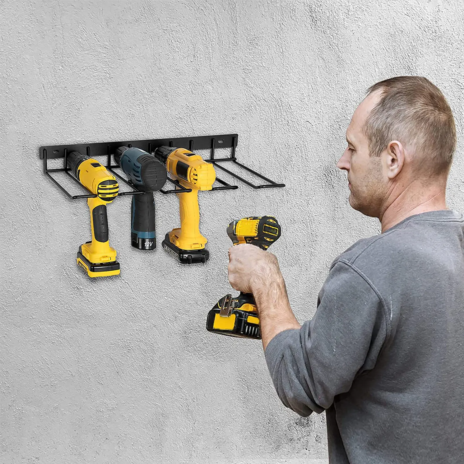 Hand power tool organizer rack wall mounted workshop garage mobile tool rack heavy duty power drill holder tool organizer wrench organizer screwdriver organizer power tool holder
