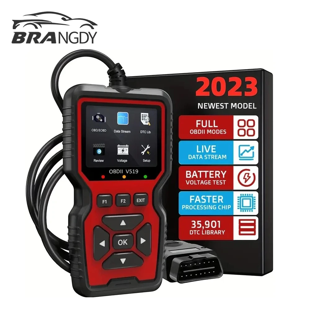 OBD2 Scanner OBD2 Scanner Live Data Professional Mechanic OBDII Diagnostic Code Reader Tool For Check Engine Light Battery Voltage Testing