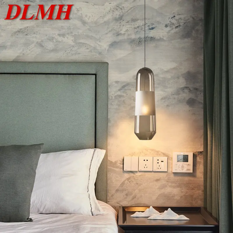 

DLMH Nordic Glass Pendant Chandelier Lamps LED Modern Creative Hanging Lights for Home Dining Bedroom Bedside Decor Fixtures