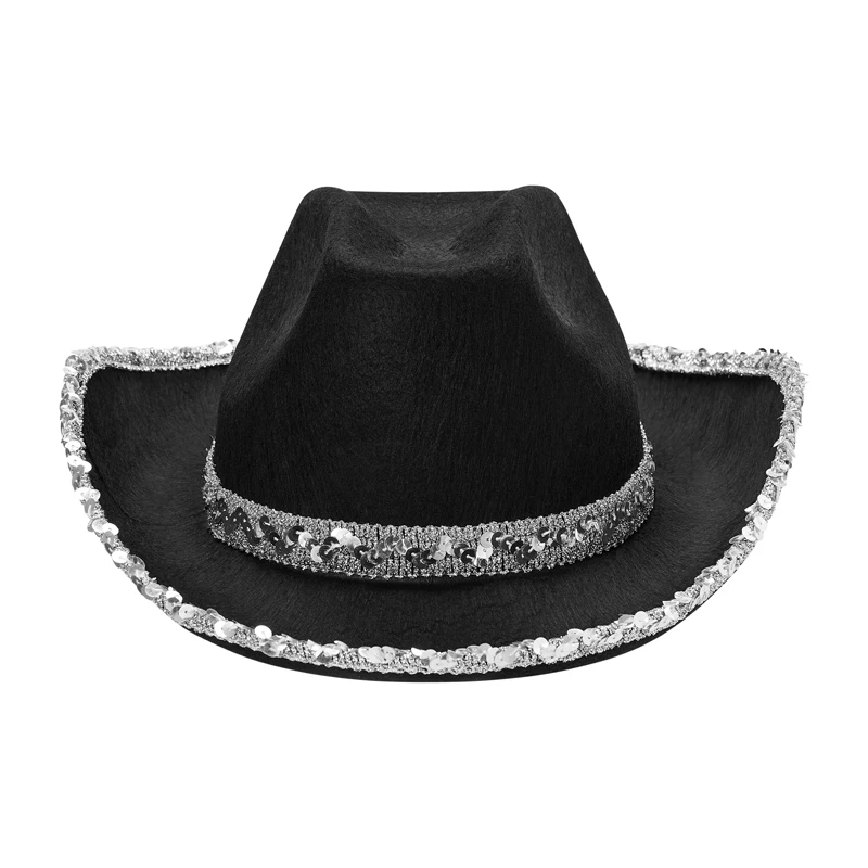 Cowboy Hats Cowgirl Hats Women Rhinestone Cowboy Hats Wide Brim Western Furry Cowgirl Hat Party Supplies Outdoor Sun Protection for Hiking Camping Riding