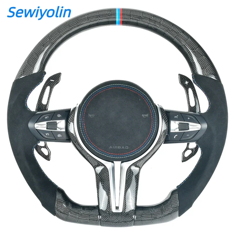 

Customized Car Interior Accessories Carbon Fiber Steering Wheel For BMW M3 M5 F10 F30 E46 E49 X3 X4 X5 X63 5 7 E-F Series