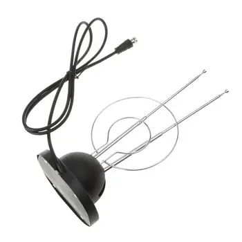 Antenna a Due Loop VHF UHF Ricevitore Digitale HD Antenna a Orecchie di Coniglio per TV Antenna Interna Antenna TV