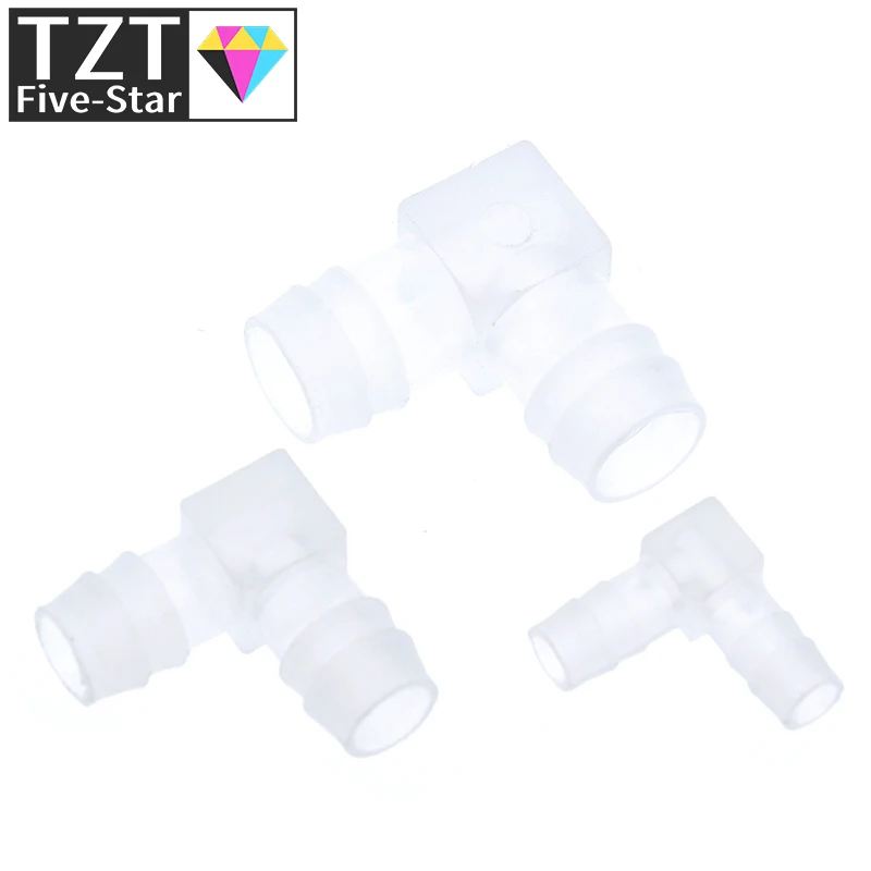 TZT 1/3 Stück 8/12/16mm Kunststoff-Pagoden-Winkelverbinder, gleichsitzender L-Typ Schlauchverbinder, Rohrverbindung für den Garten