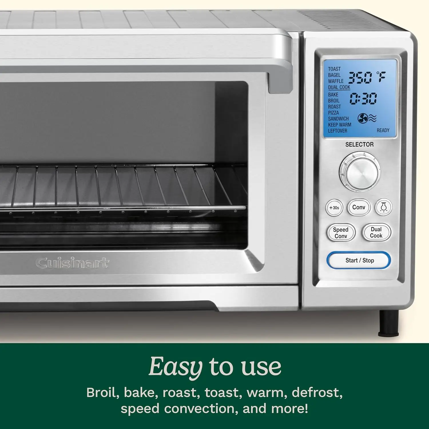 Convection Toaster Oven, Stainless Steel, 16.93"D x 20.87"W x 11.42"H, TOB-260N1 5