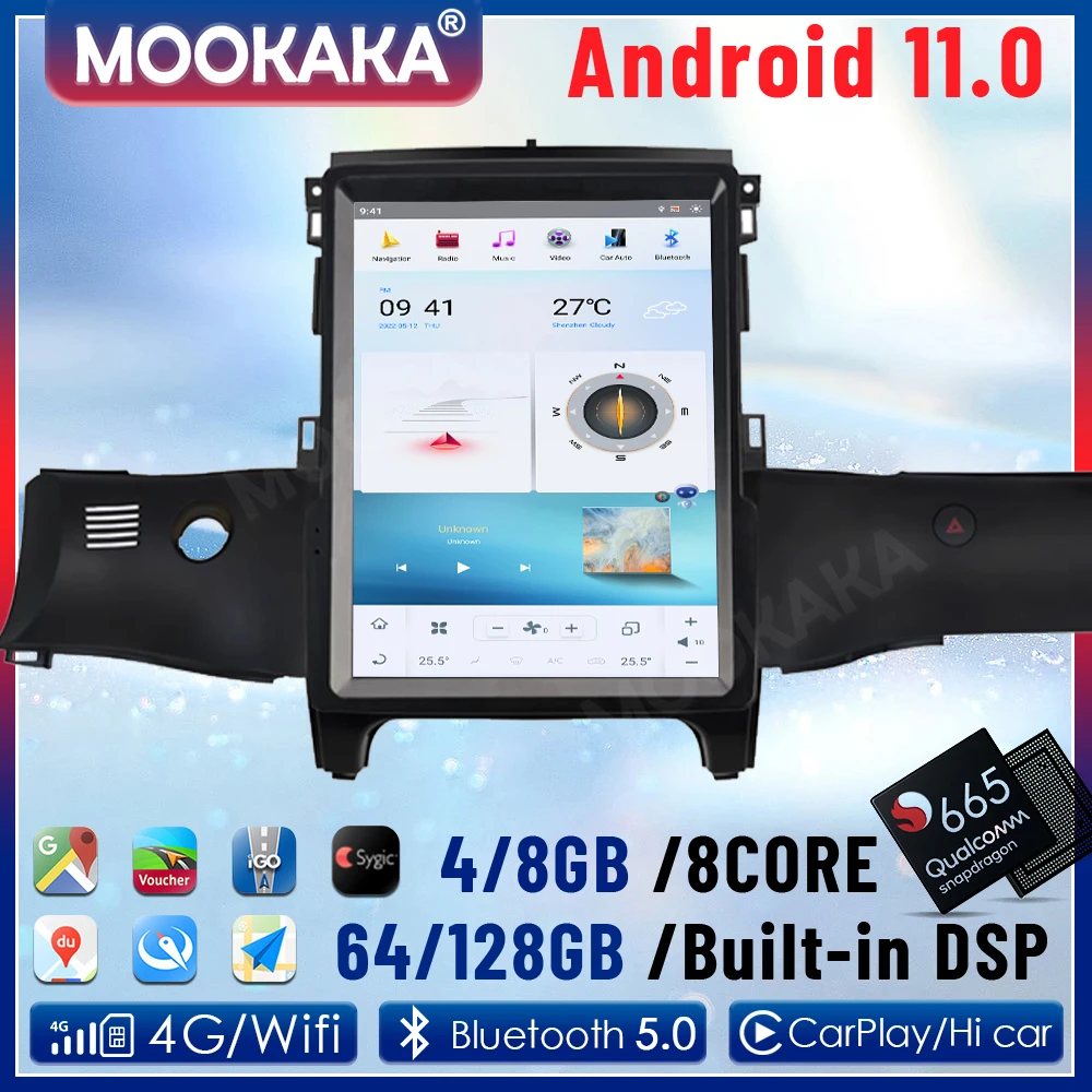 

2 Din Android 11.0 8+128G Car GPS Navigation For Ford Ranger 2015-2022 Radio Multimedia Player Auto Stereo Head Unit DSP Carplay