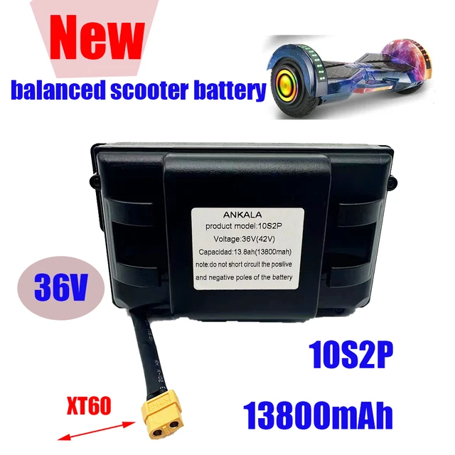 Batterie Rechargeable au Lithium haute capacité 36V 13800mAh 10s2p, véritable pour Scooter électrique auto-équilibré, monocycle HoverBoard 1