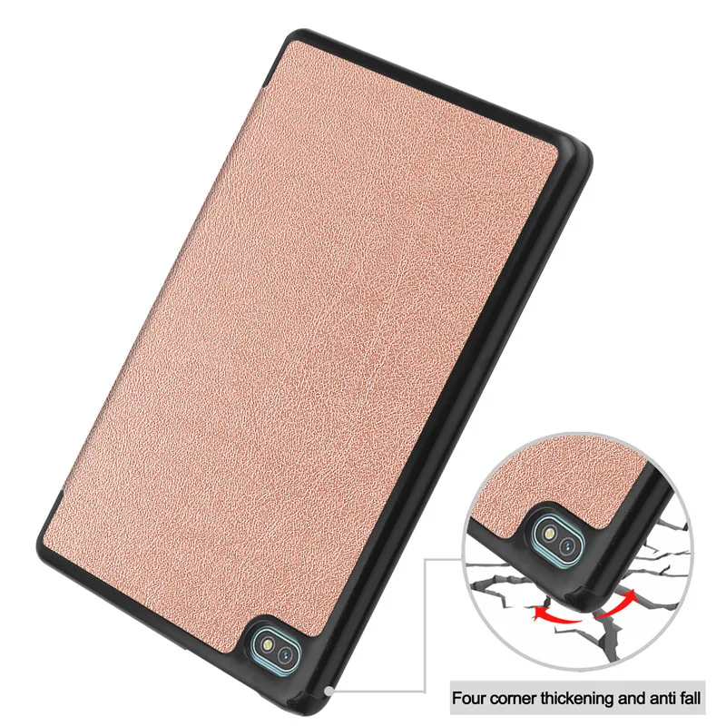 Tri-Fold Leather Magnetic Stand Smart Case with Pen Holder