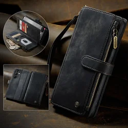 Sleek Matte Leather Wallet Flip Cover - Galaxy A34 (Black)