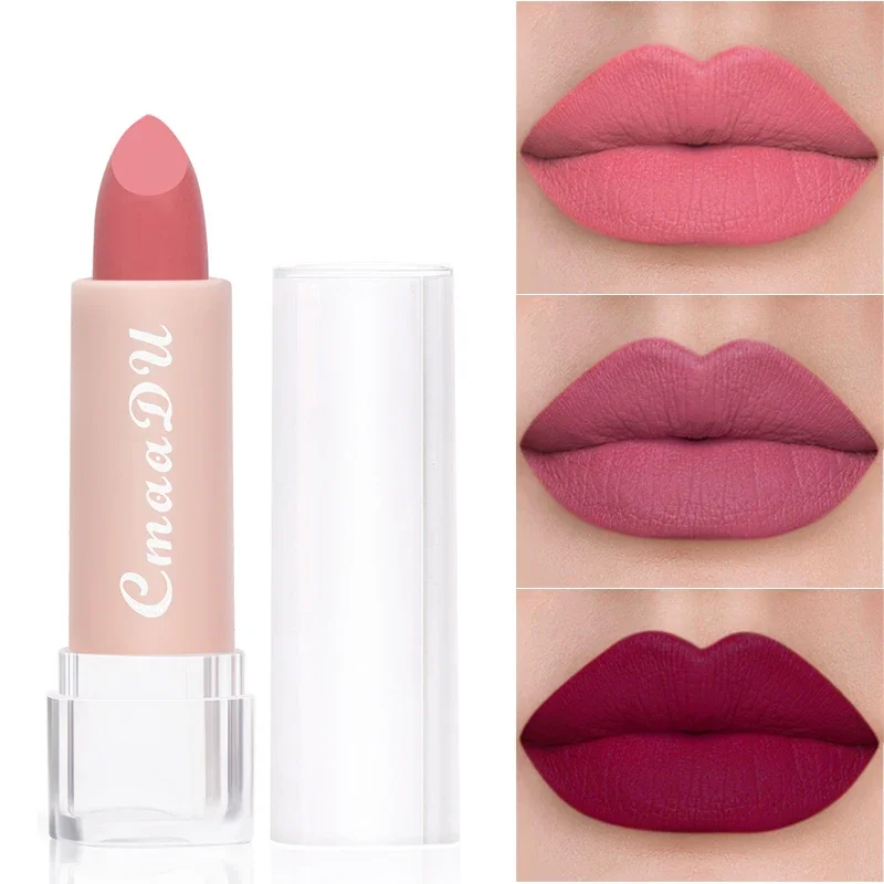 

15 Colors Matte Nude Lipsticks Waterproof Sweat-proof Sexy Velvet Lip Stick Long Lasting Nonstick Cup Lipstick Makeup Cosmetic