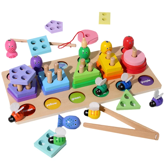 Wooden Magnetic Fishing Game Puzzle  Wooden Toys Magnetic Fishing Game -  Wooden Toys - Aliexpress