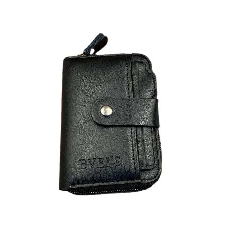 Luxury Small Men's Credit ID Card Holder Wallet Male Slim Leather Wallet with Coin Pocket Brand Designer Purse for Men Billetera
