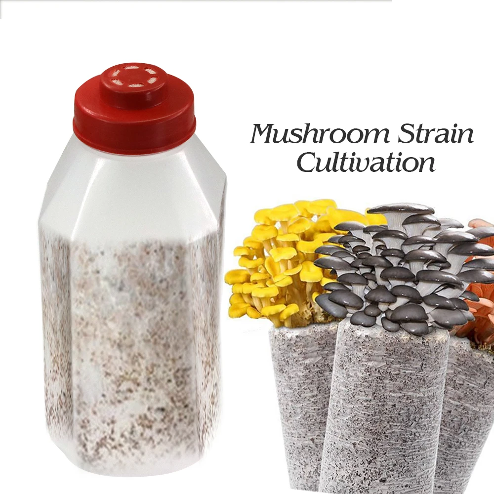 750ML High Temperature Resistance PP Plastic Bottle Breathable Lid for Farm Garden Mushrooms Culture Edible Fungus Cultivation