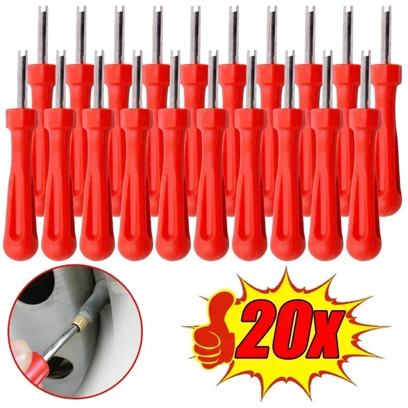 1set Tire Valve Core Screwdriver Tool Multifunctional Tire Valve Stem Tool Standard & Large Bore Tyre Nipple Core Removal Inser
