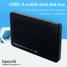 

TWOCHI USB3.0 Enclosure 2.5inch Serial Port SATA SSD Hard Drive Case Support 6TB Transparent Mobile External HDD Case