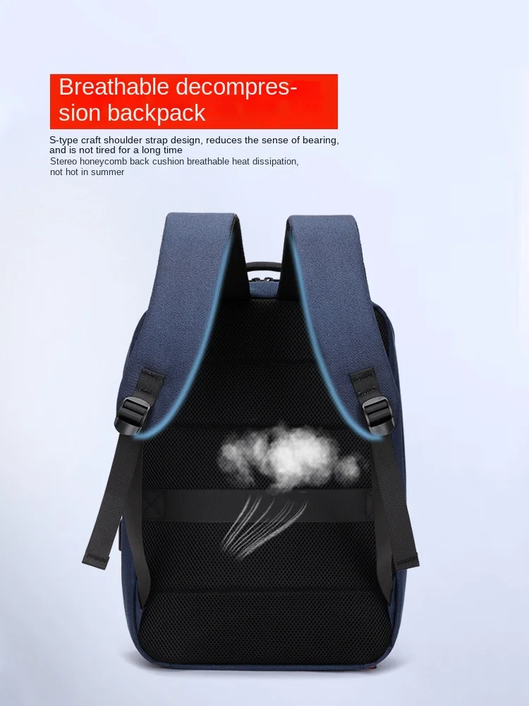 QINNXER Business men's multi-functional travel splash proof sac a dos reflechissant college student computer backpack Laptop bag