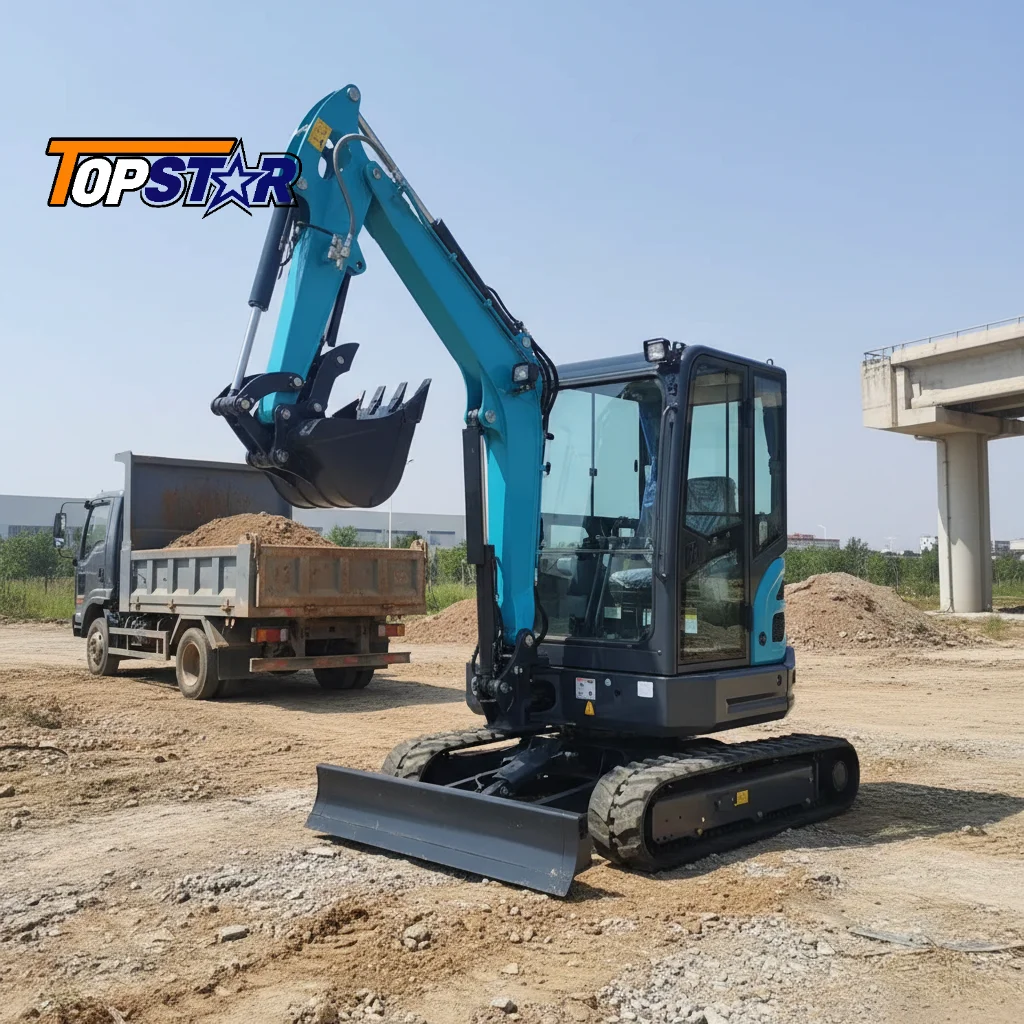 Multifunktionaler Mini-Bagger 2 Tonnen Schwerlast-Bagger für Gartenbau Grabenaushub und Erdbewegung