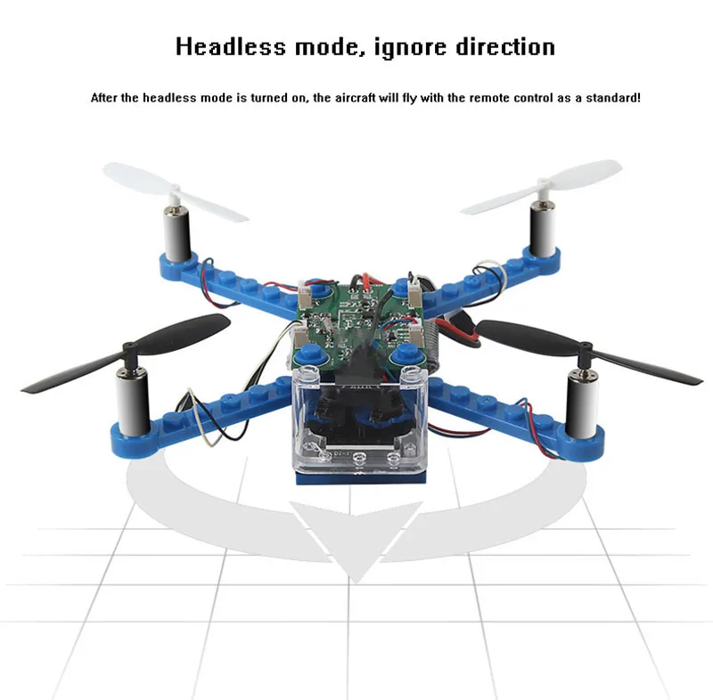 RC Helicopter DIY Building Blocks Drone 2.4G 4CH Mini 3D Bricks Quadcopter Assembling Educational Toys outdoor rc helicopter