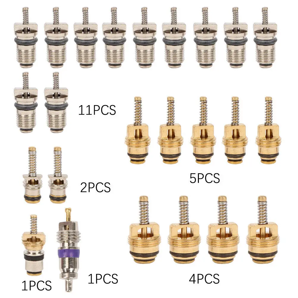 134Pcs Car Air Conditioner Valve Cores Assortment A/C AC Shrader Valve Core & Tool R134 R12 HVAC Valves Kit Auto Accessories 4