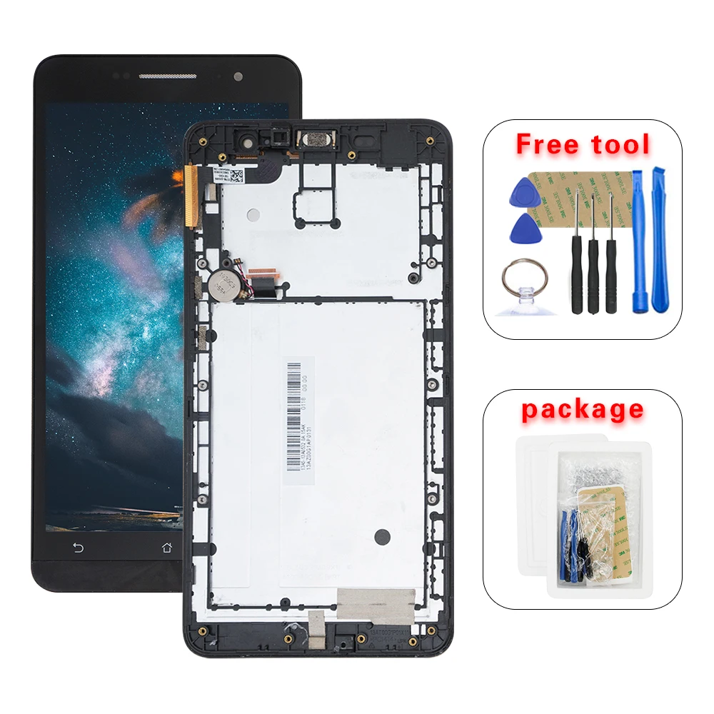 Новый протестированный ЖК-дисплей для Asus Zenfone 6 A601CG T00G A600CG сенсорный экран