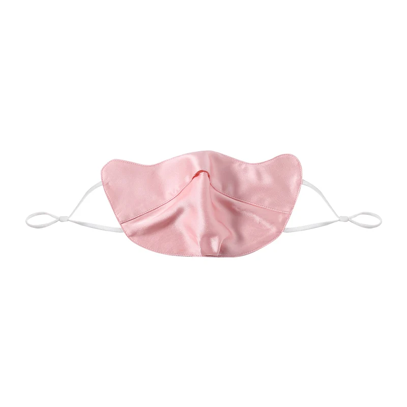 Pure Mulberry Silk Face Mask Woman Man With Filter Pocket Adjustable Ear Strap Gold Color Natural Reusable Washable