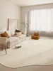 Irregular Cream Style Living Room Large Area Carpets Beige Abstract Texture Bedroom Carpet Creative Design White Line Rug Tapete 3