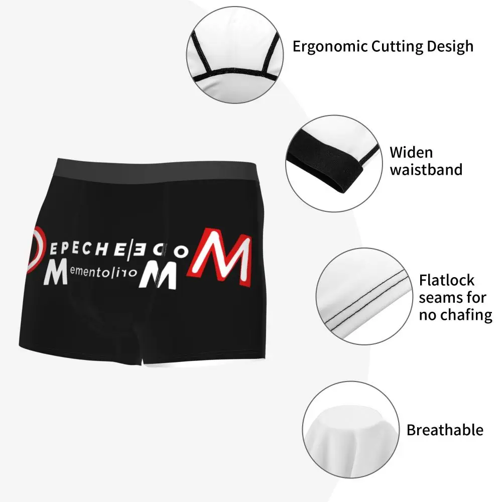 Custom Electronic Rock Depeche Cool Mode Boxers Shorts Men Briefs Underwear Cool Underpants