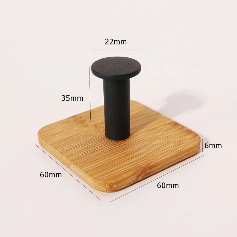 New Wall Wood Hook Decorative Coat Cloth Hanger Hook 3M Adhesive Bathroom Towel Robe Holder Rack Kitchen Gadgets Organizer Hook 4