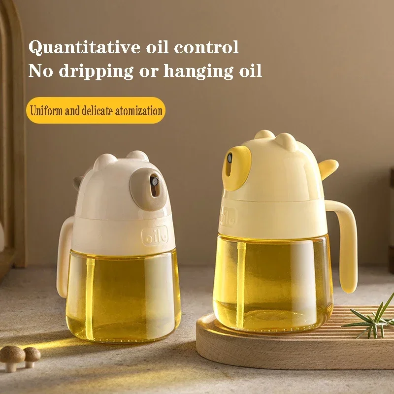 1pc Glass Oil-sprayed Bottles Are Atomized Leak-proof and Oil-free for Air Fryer Kitchens Gourmet Cooking Tools