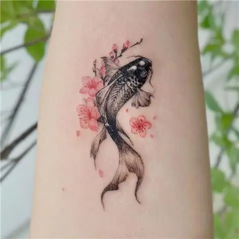 Blackwork goldfish tattoo on the right forearm.... - Official Tumblr page  for Tattoofilter for Men and Women